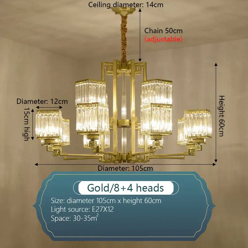 Modern bronze decorbites crystal chandelier living room lighting