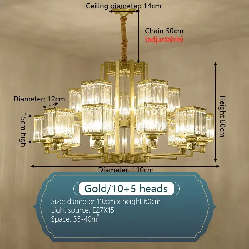 Modern bronze decorbites crystal chandelier living room lighting