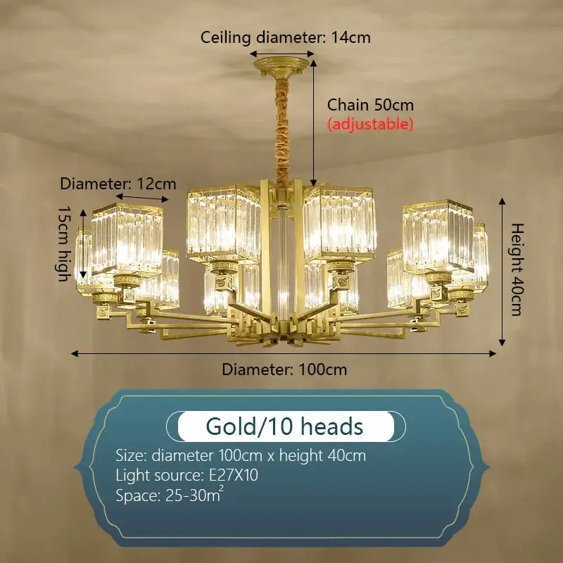 Modern bronze decorbites crystal chandelier living room lighting