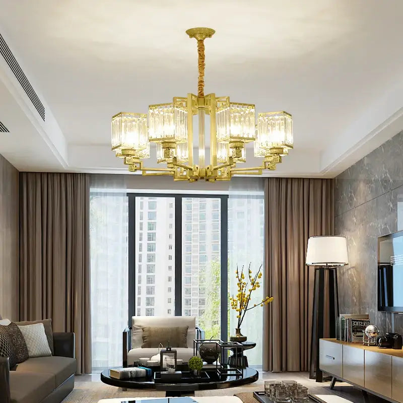 Modern bronze decorbites crystal chandelier living room lighting