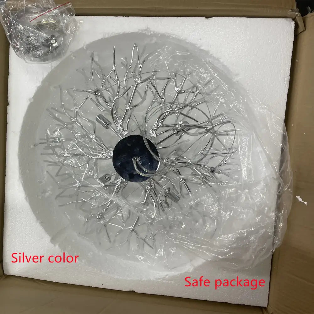 Modern aluminum raindrop crystal chandelier dining room light fixture