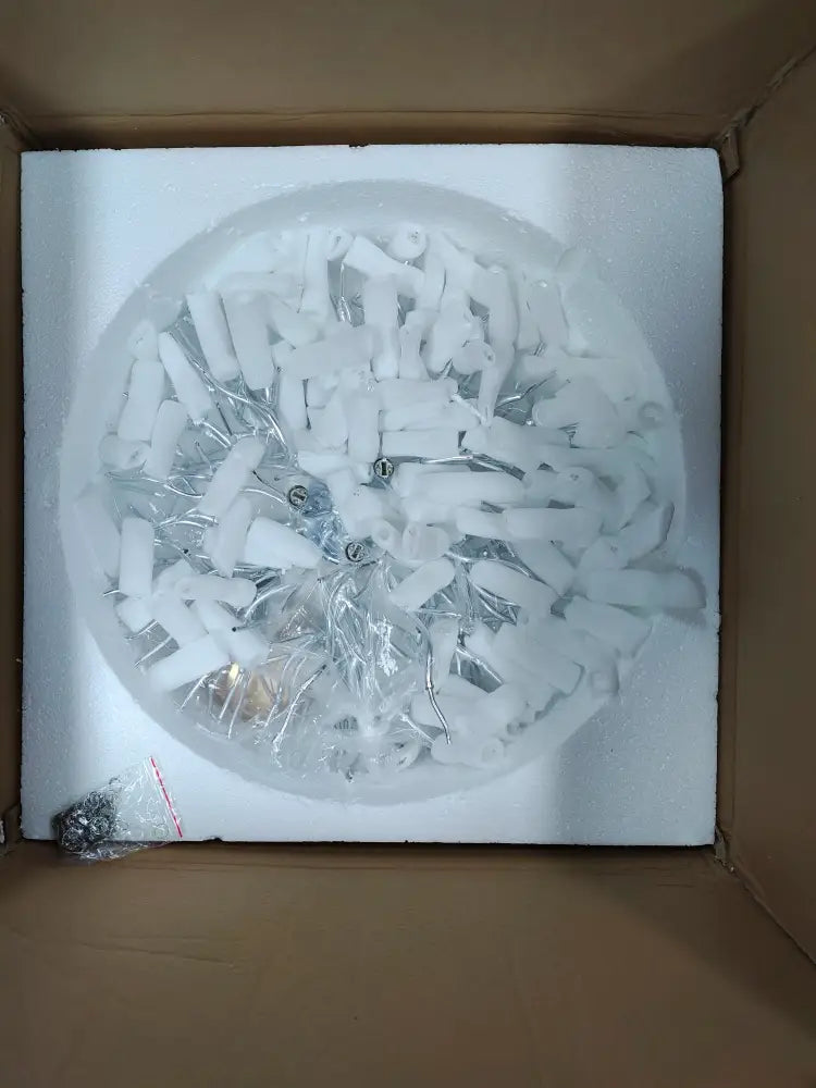Modern aluminum raindrop crystal chandelier dining room light fixture