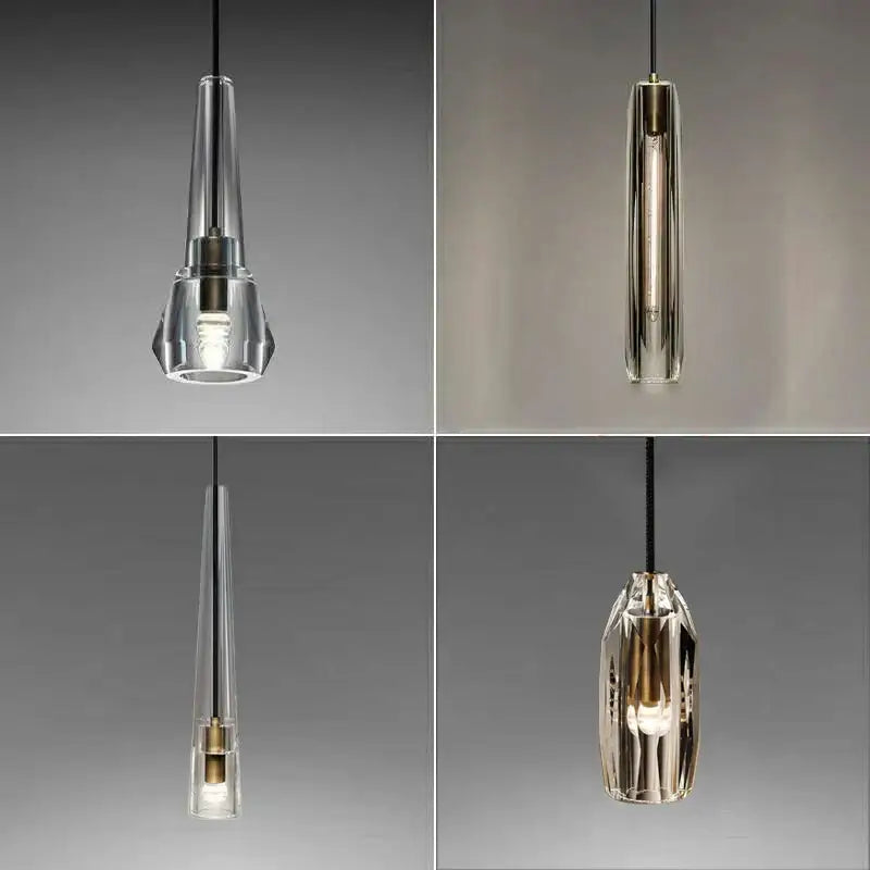 Decorbites crystal copper chandelier living room clear glass light