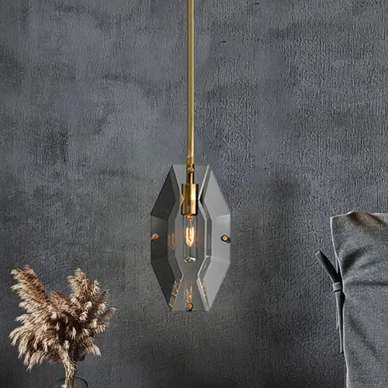 Decorbites crystal copper chandelier living room clear glass light