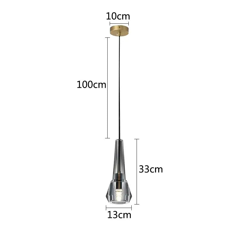 Decorbites crystal copper chandelier living room clear glass light