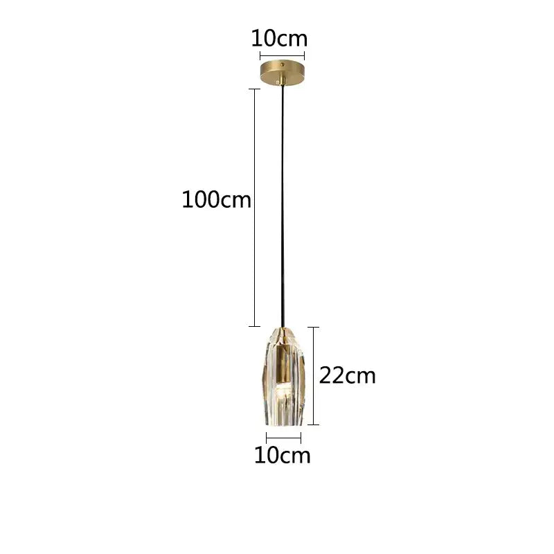 Decorbites crystal copper chandelier living room clear glass light