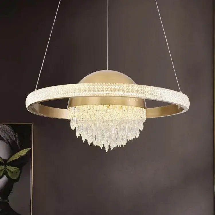 Decorbites crystal copper pendant lights for dining room luxury decor