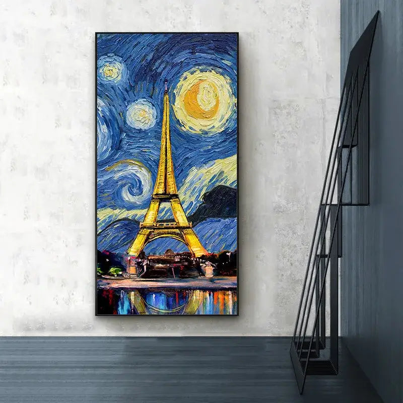 Decorbites crystal craft led eiffel tower wall lamp living room art
