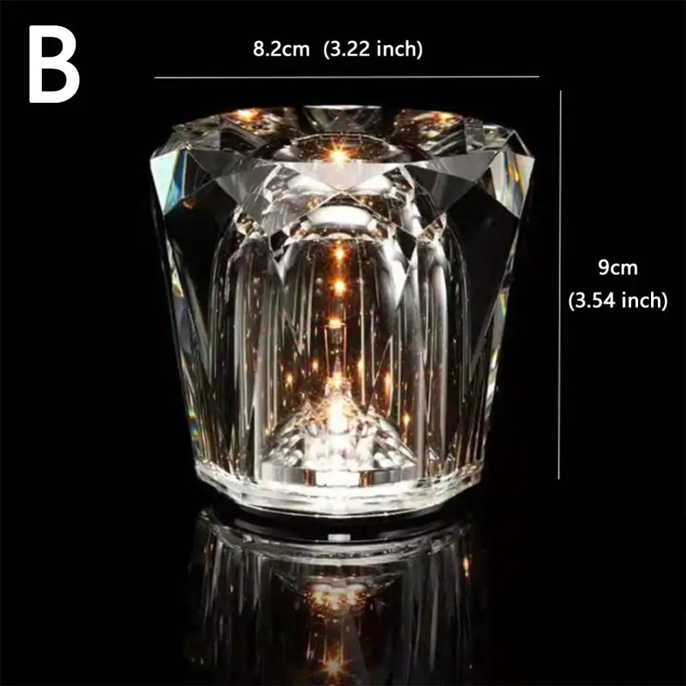 Decorbites crystal diamond night light bedroom glass table lamp