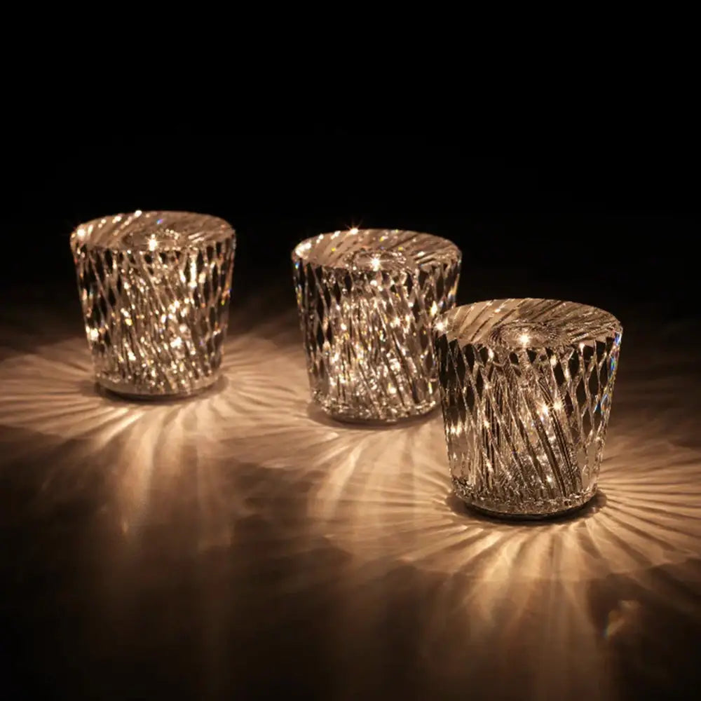 Decorbites crystal diamond night light bedroom glass table lamp