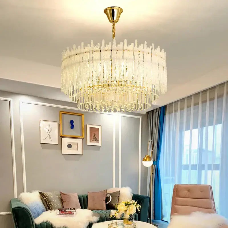 Decorbites crystal glaze gold chandelier for dining room luxury crystal
