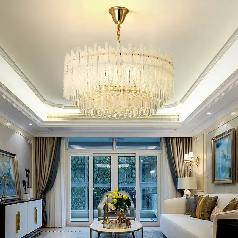 Decorbites crystal glaze gold chandelier for dining room luxury crystal