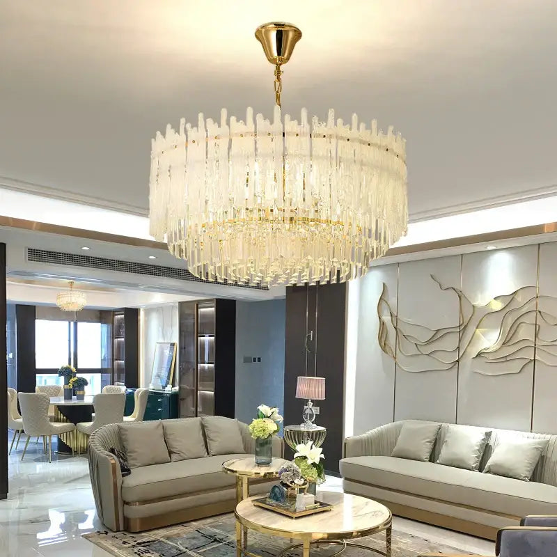 Decorbites crystal glaze gold chandelier for dining room luxury crystal