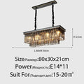 Decorbites crystal gold chandelier black & amber living room light