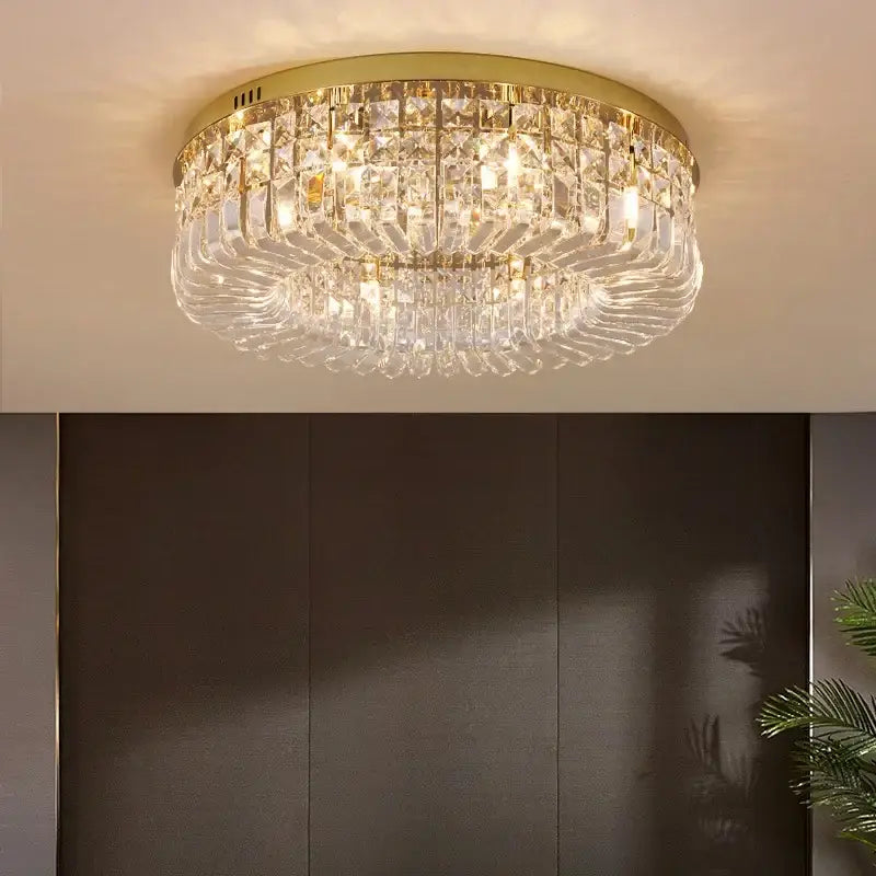 Decorbites crystal gold chandelier crystal gold ceiling light dining room