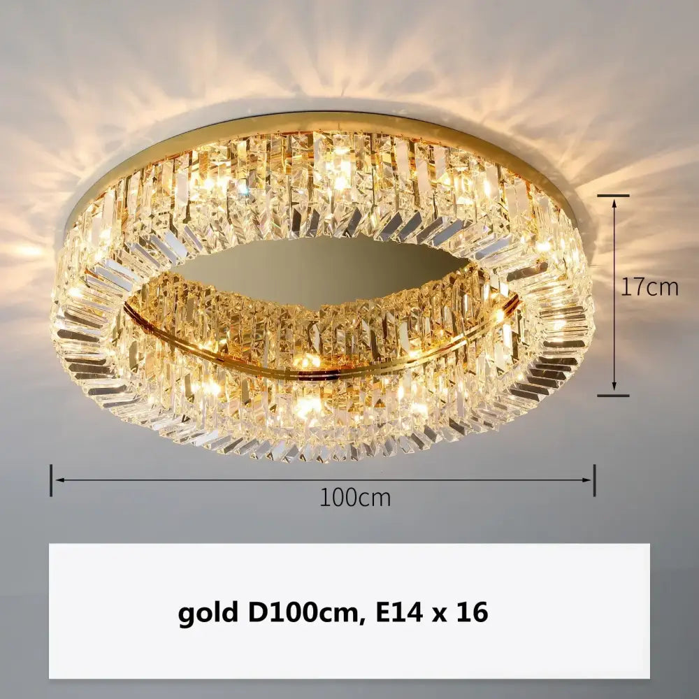 Decorbites crystal gold chandelier crystal gold ceiling light dining room