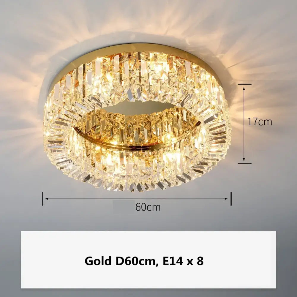 Decorbites crystal gold chandelier crystal gold ceiling light dining room