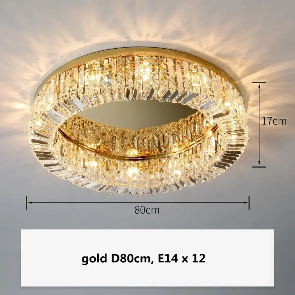 Decorbites crystal gold chandelier crystal gold ceiling light dining room