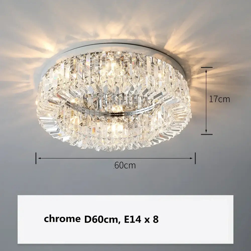 Modern gold multi tier crystal led ceiling light dining room
