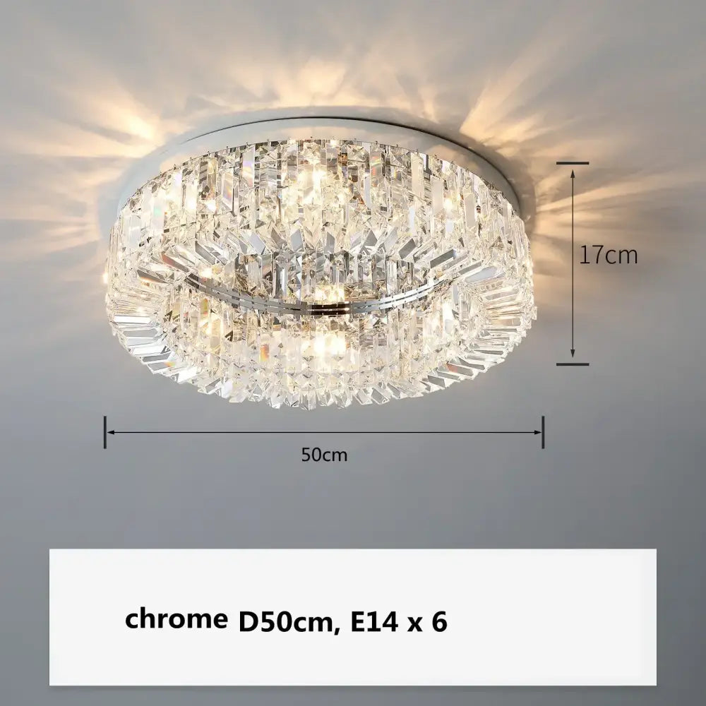 Modern gold multi tier crystal led ceiling light dining room