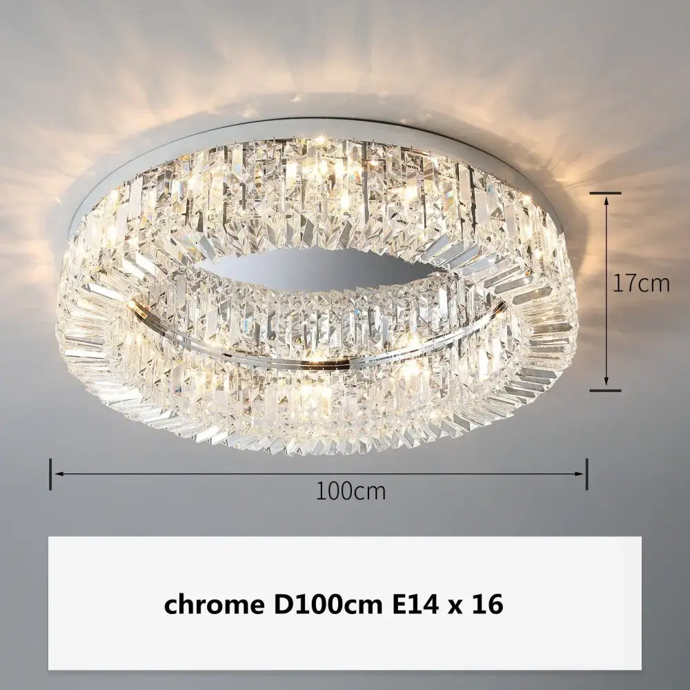 Modern gold multi tier crystal led ceiling light dining room