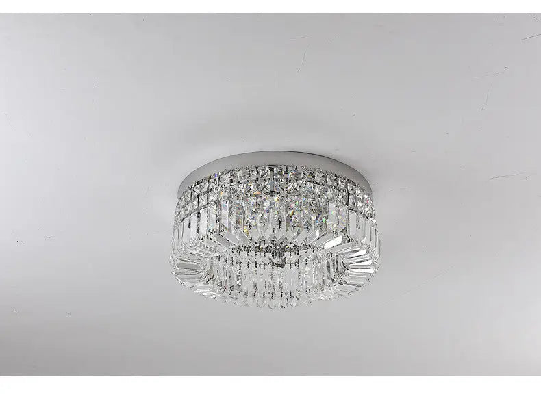 Modern gold multi tier crystal led ceiling light dining room