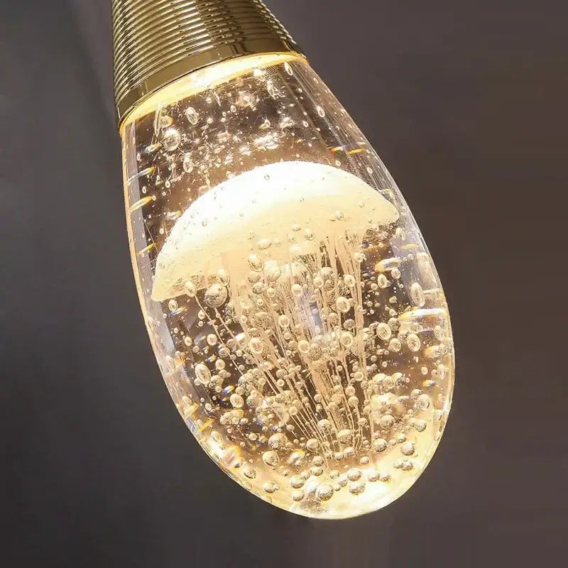 Decorbites crystal led chandelier gold pendant light dining room