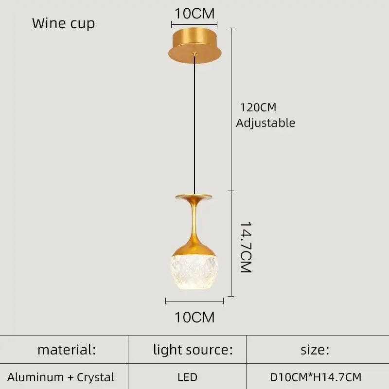 Decorbites crystal led chandelier gold pendant lights dining room