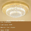 Decorbites crystal led chandelier gold tiered lamp for living room