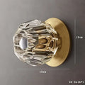Modern luxury crystal led wall sconce – bedroom glass globe light