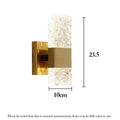 Modern textured glass led wall sconces in chrome black & gold bedroom