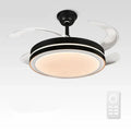 Modern white crystal light ceiling fan – bedroom integrated led