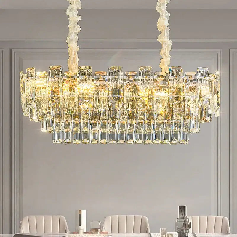 Luxury golden decorbites crystal light chandelier living room lamp