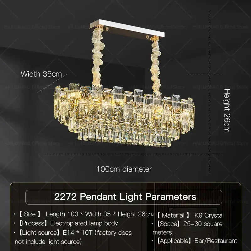 Luxury golden decorbites crystal light chandelier living room lamp