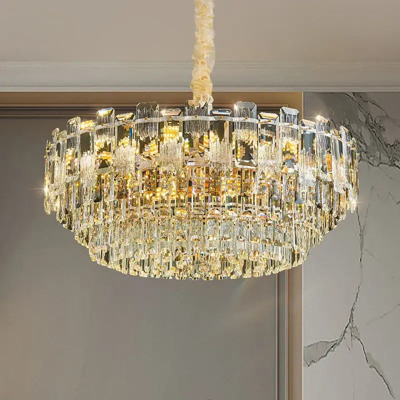 Luxury golden decorbites crystal light chandelier living room lamp