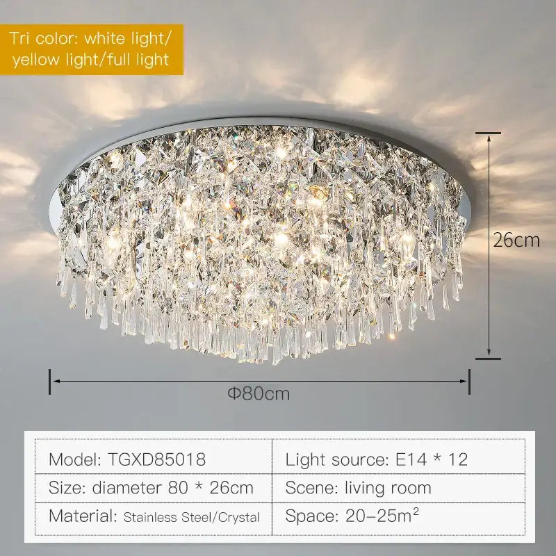 Modern black decorbites crystal light living room chandelier