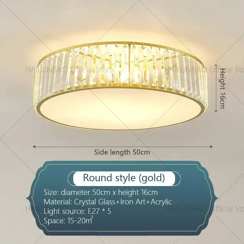 Modern cloud gold ceiling light living room decorbites crystal light