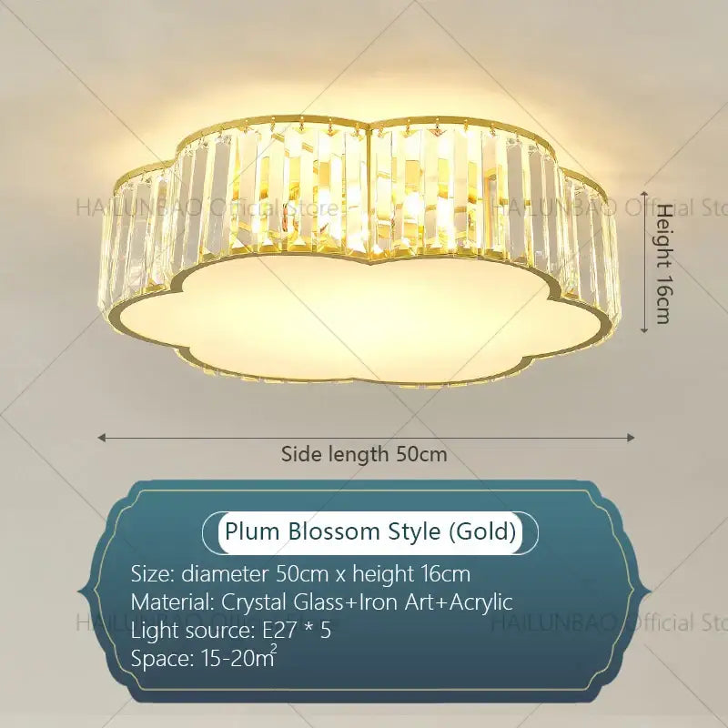 Modern cloud gold ceiling light living room decorbites crystal light