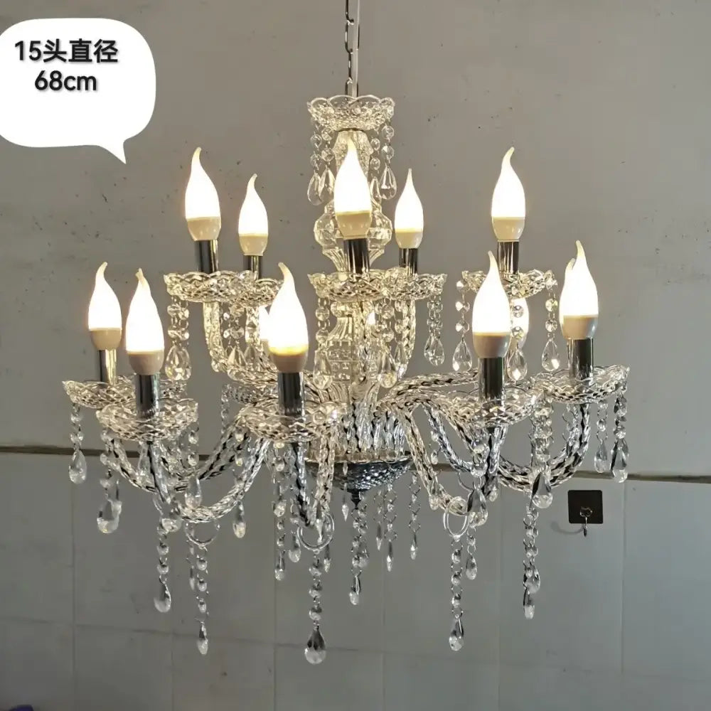 European style crystal light road guide pendant light wedding hall