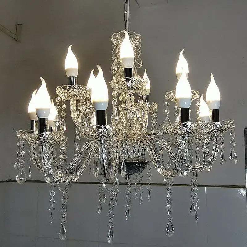 European style crystal light road guide pendant light wedding hall