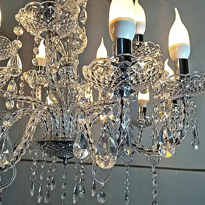European style crystal light road guide pendant light wedding hall