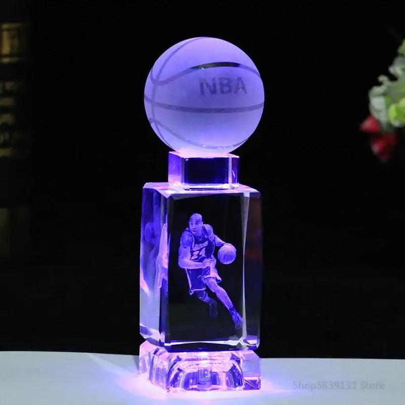 Crystal lights basketball trophy lamp bedroom decor