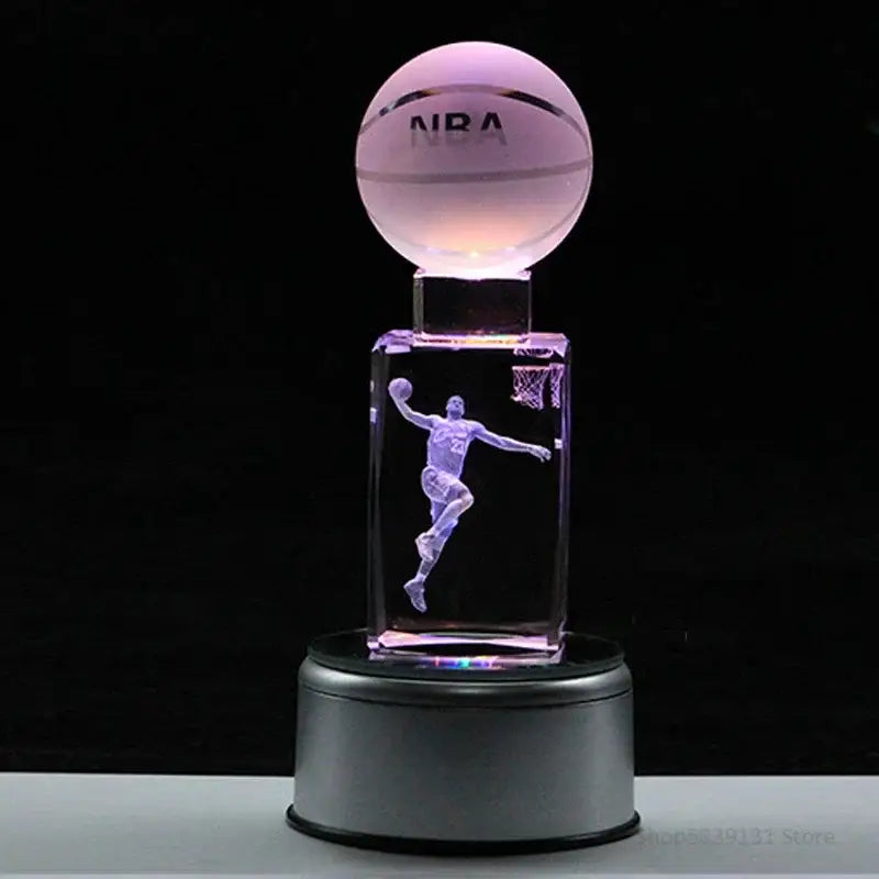 Crystal lights basketball trophy lamp bedroom decor