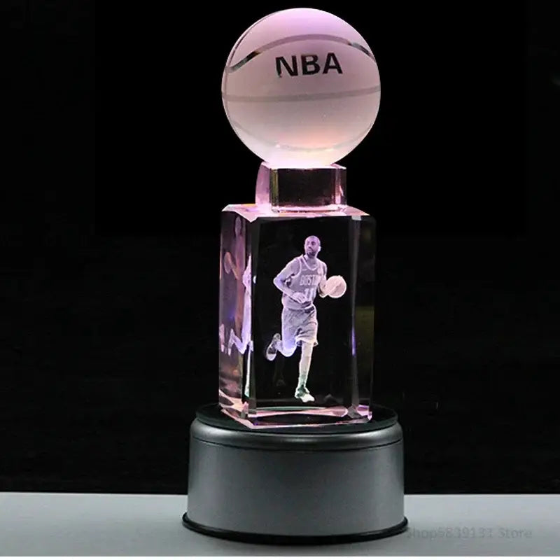 Crystal lights basketball trophy lamp bedroom decor