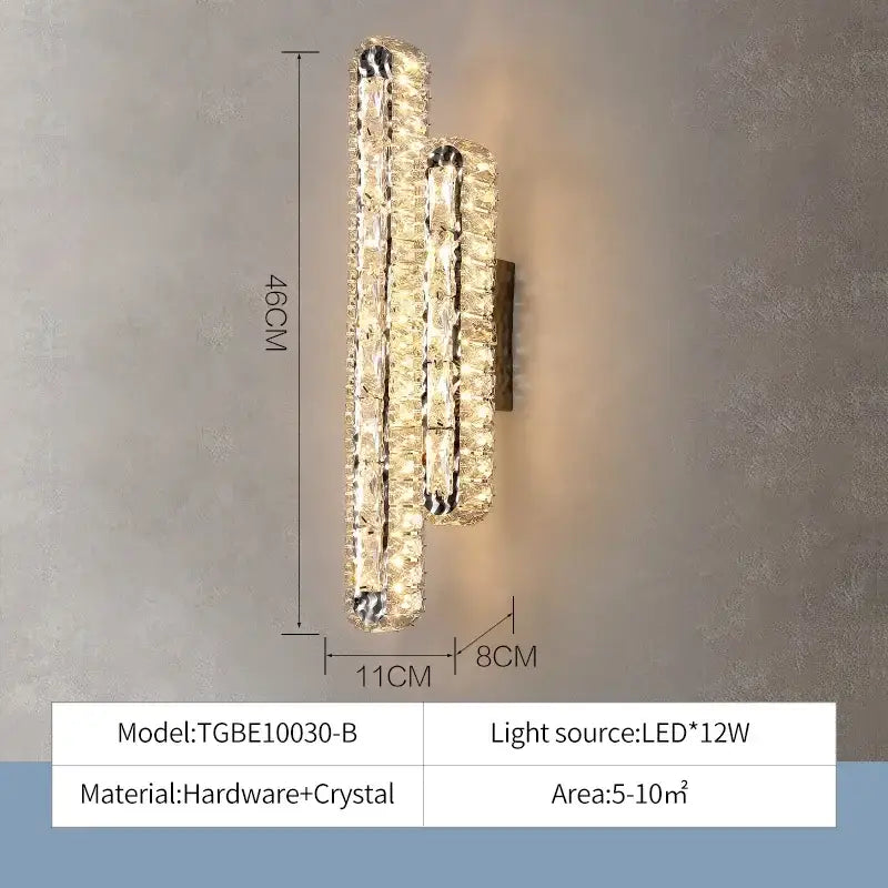 Modern crystal liner ceiling chandelier dining room led light