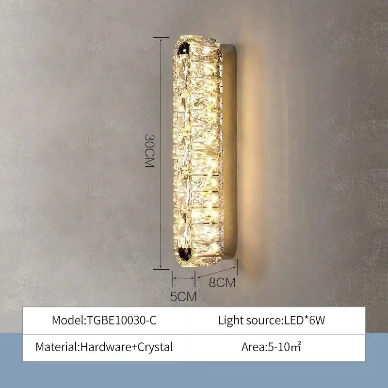 Modern crystal liner ceiling chandelier dining room led light