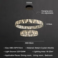 Modern crystal lustre circle chandelier dining room pendant light