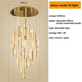 Modern gold crystal lustre pendant lights for dining room dimmable