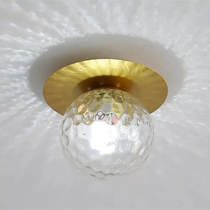 Modern gold crystal luxe ceiling lamp for corridor