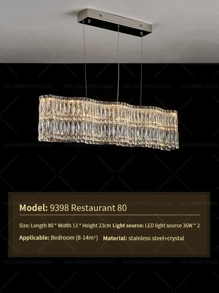 Decorbites crystal luxe multi-tiered gold chandelier living room light